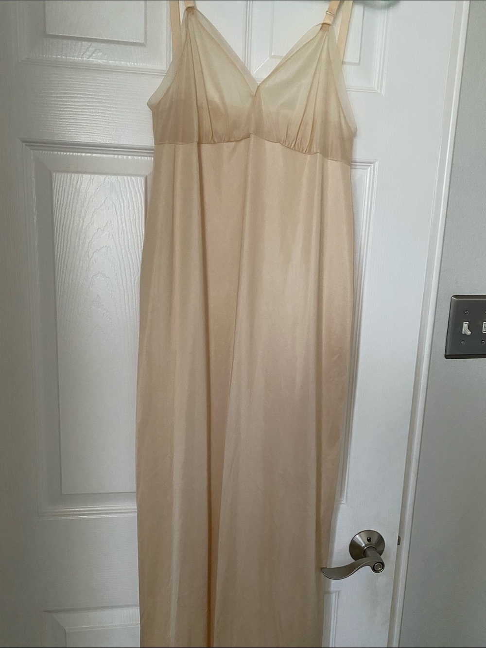 Vintage 50s Long Women's Slip Chemise in Nude